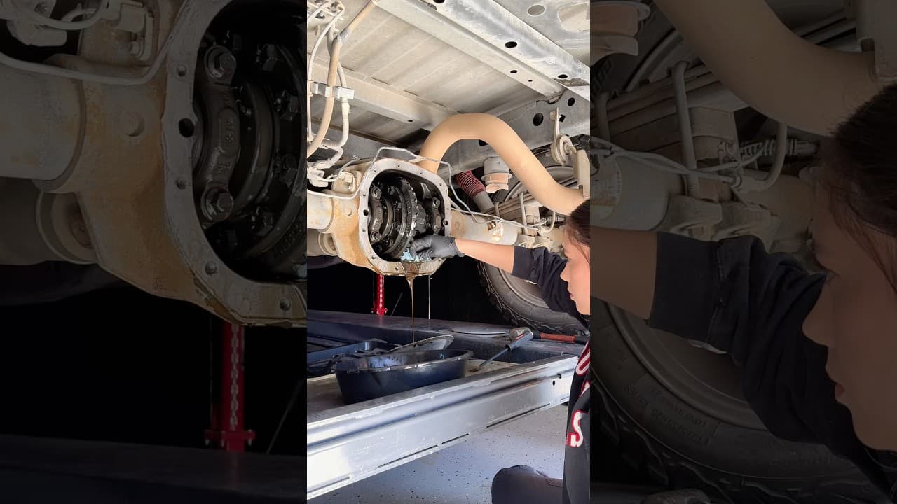 Differential fluid change on a Ford F-150🛻 #f150