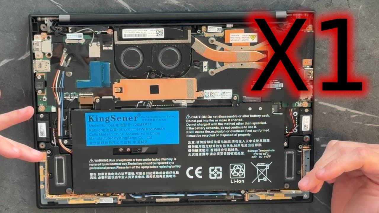 Battery replacement on ThinkPad X1 Carbon Gen9