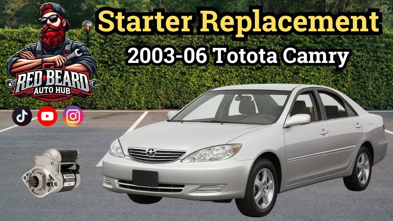 2002-2006 Toyota Camry 2 4L Starter Replacement DIY