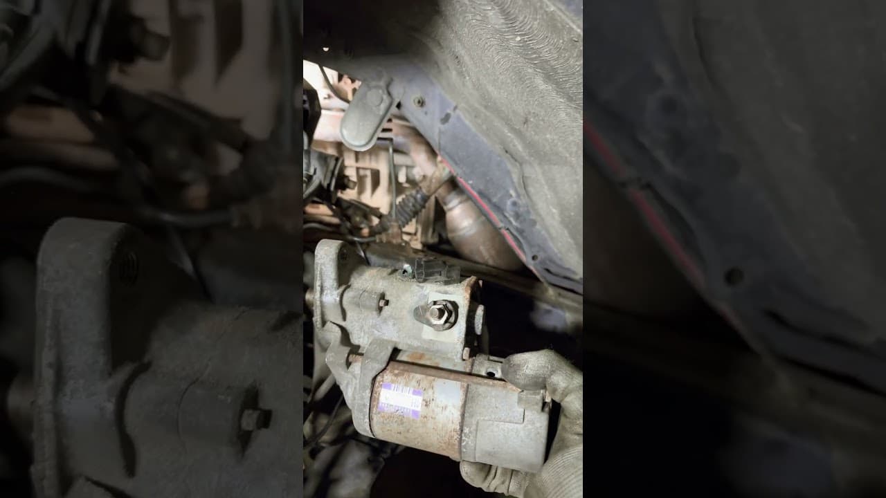 Removing  a starter on a 2005 Toyota Tacoma 4x4 V6 #toyotatacoma #removeastarter #starter