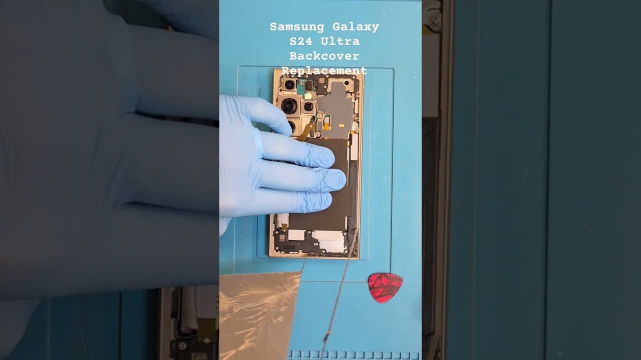 'Samsung Galaxy S24 Ultra Backcover Replacement #Samsung #s24ultra #backcover #repair #sma#fix