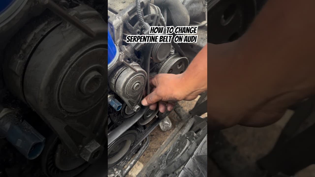 How to change serpentine belt on 2010 Audi A4 2.0T #mechanic #automobile #tools #car #help