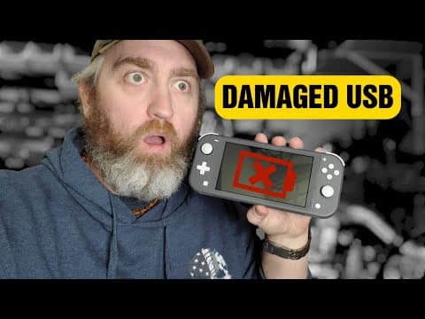 Nintendo Switch Lite won't charge.  [damaged USB port replacement]