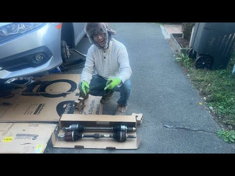 Comparing OEM CV Axle vs Cheap Aftermarket Left Side Driveshaft We Bought For Honda Civic 2016-2021