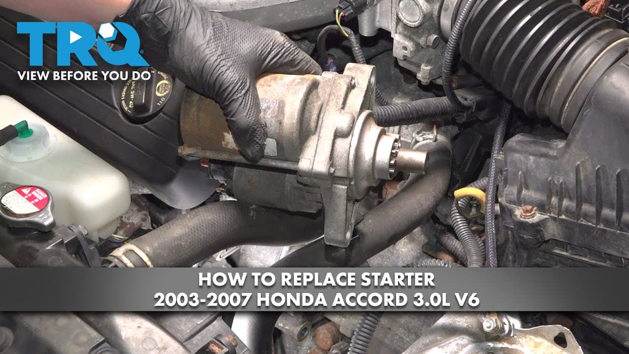 How to Replace Starter 2003-2007 Honda Accord 3.0L V6