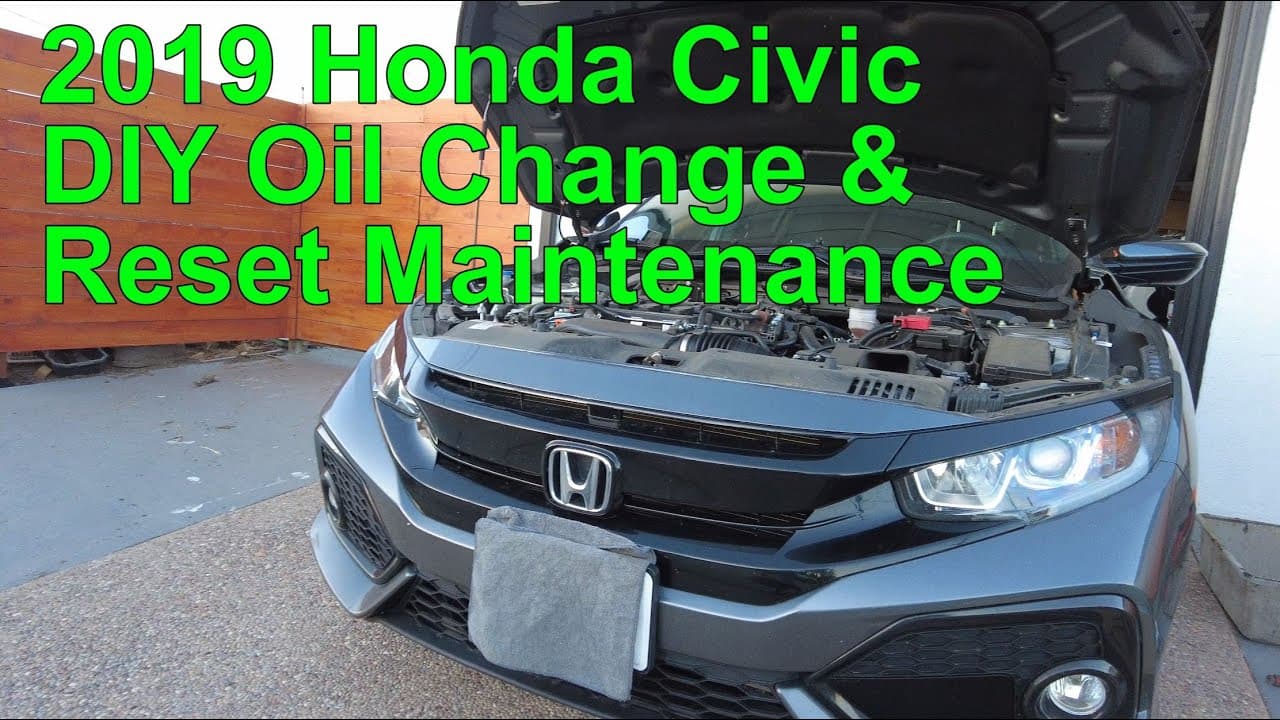 4K DIY Honda Civic Oil Change and Reset Maintenance 2016 - 2021