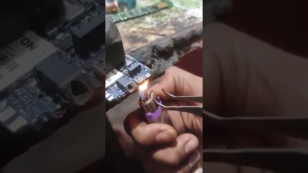 How to change charging port without soldering iron or hot gun. Mobile servicing hack #shorts#short