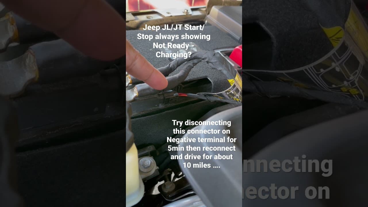Jeep Start/Stop Not Ready - Charging FIX