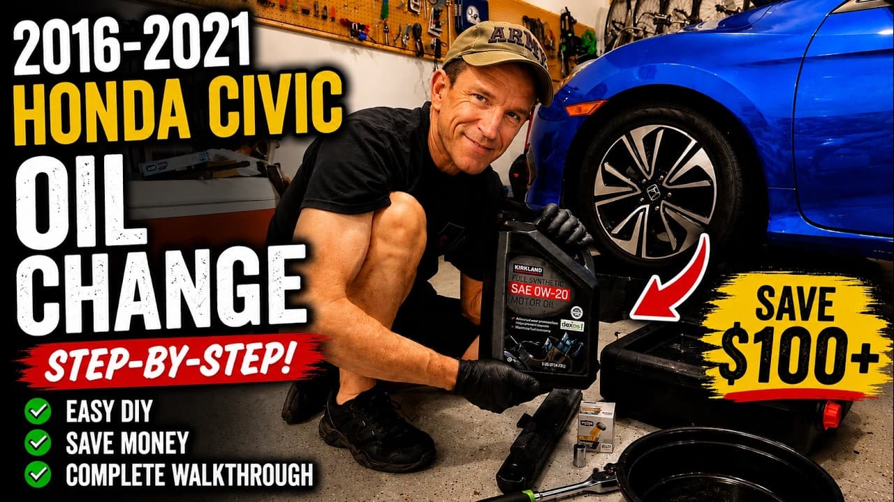 How to Change Oil (2016–2021 Honda Civic) – Step-by-Step DIY Oil Change