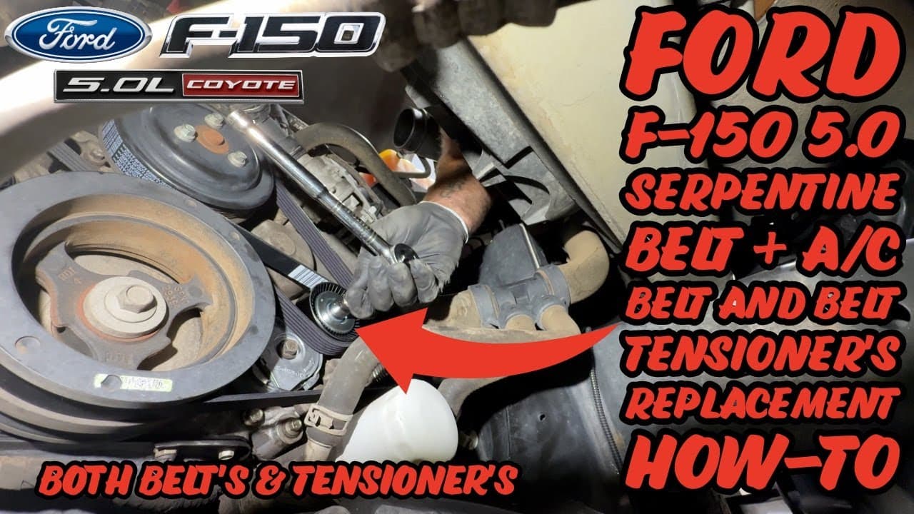 Ford F-150 5.0 Serpentine & A/C Belt Plus Both Tensioners Replacement How-To