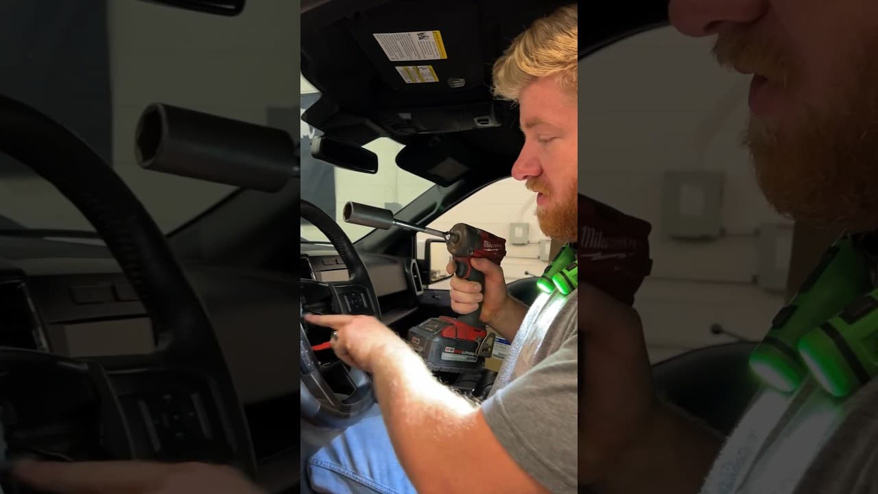 How to Remove A Stearing wheel! #mechanic #trucks #f150