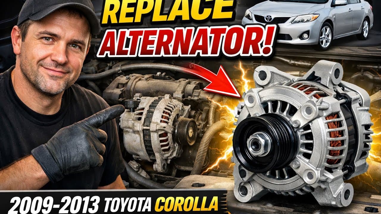 How to replace alternator on 2009 2010 201 2012 2013 Toyota Corolla ￼
