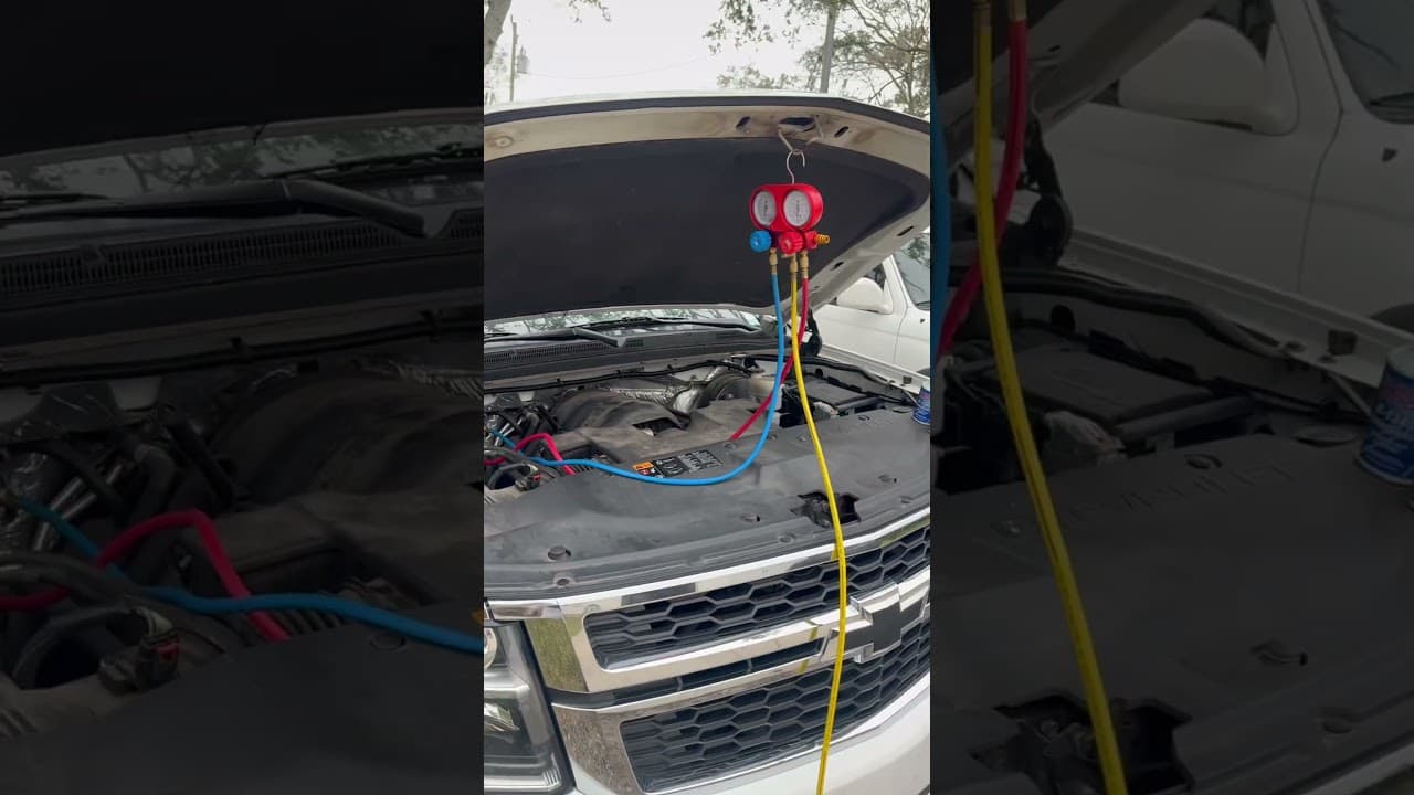 Tahoe AC compressor replacement half the cost of the shop!! #mobilemechanic #automobile #mechanic