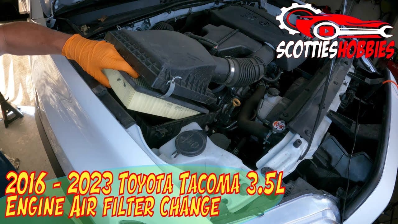 Toyota Tacoma, How To Change Engine Air Filter. V6 3.5L 🚗💨