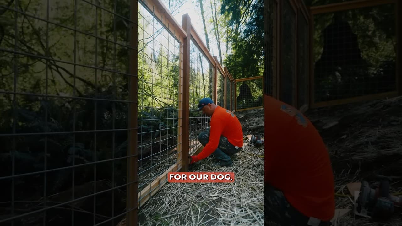 Hog Wire #Fence: perfect for nature views & dog safety! 🐕🌲