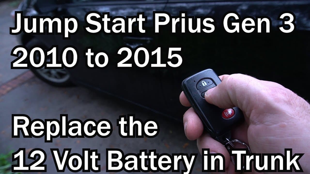 Prius Jump Start and 12 Volt Battery Replacement Gen 3 2010 to 2015