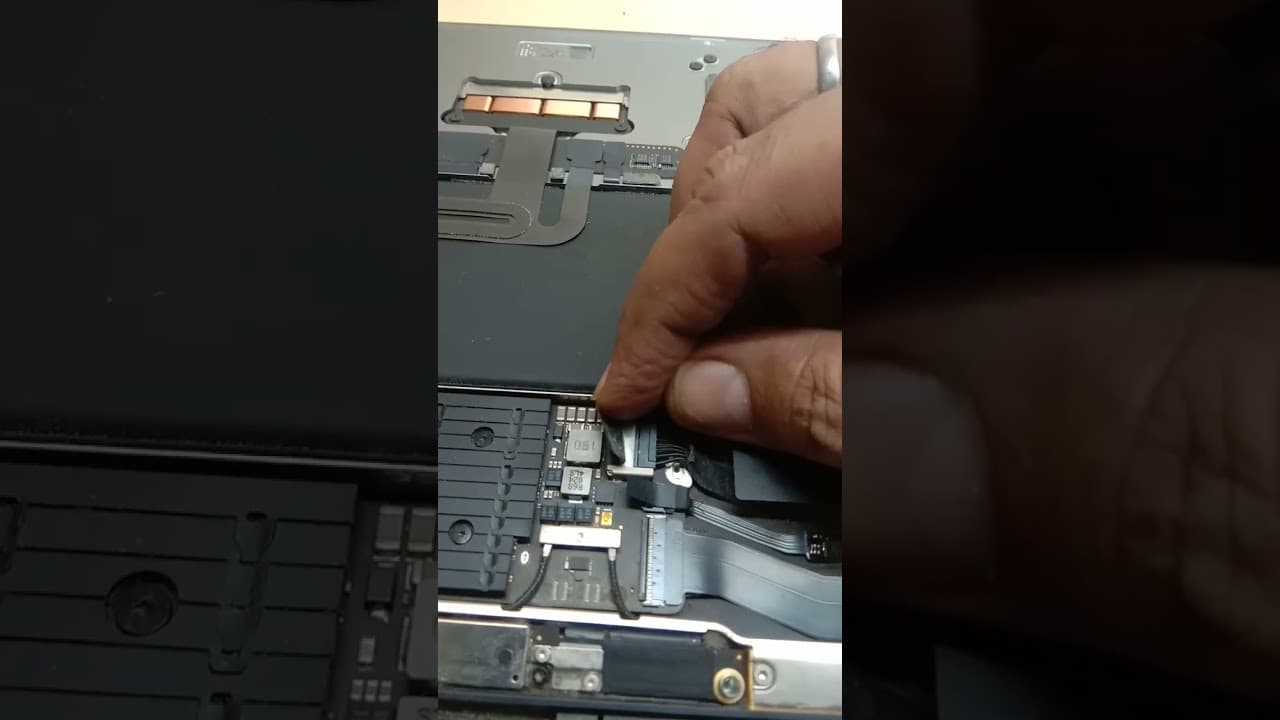 #shorts apple macbook air A2179 disconnect battery. Macbook Laptop repairing tutorial video.
