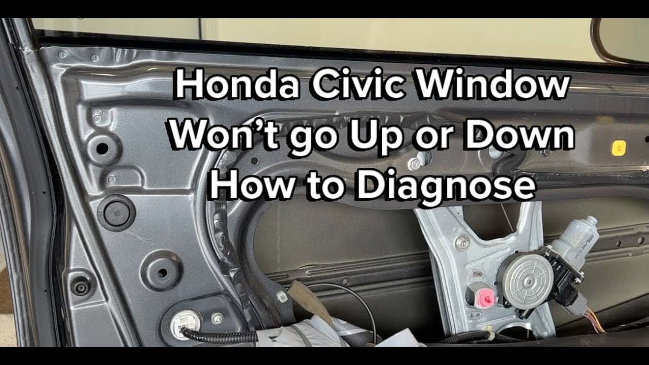 Honda Civic Window Won’t Move? Step-by-Step Diagnosis to Fix the window regulator 8th Gen 2006–2011