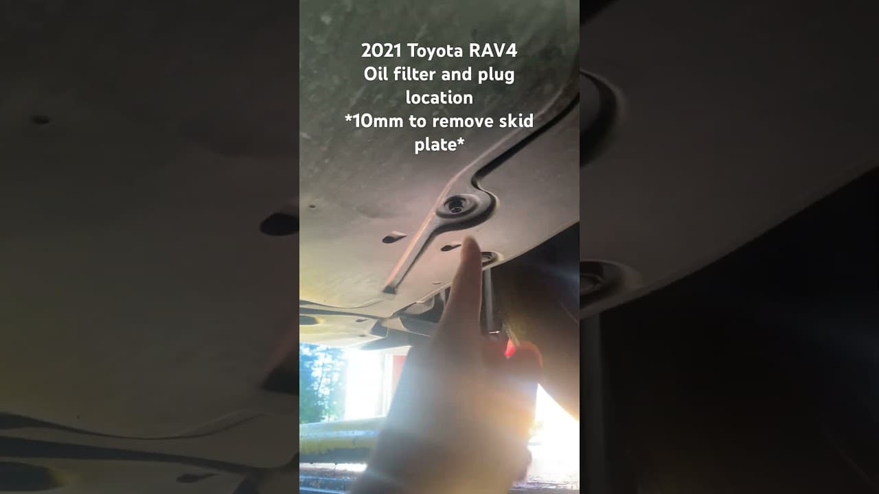 2021 Toyota RAV4 oil plug and filter location
