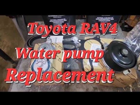 How to remove & replace water pump & tensioner for Toyota rav4