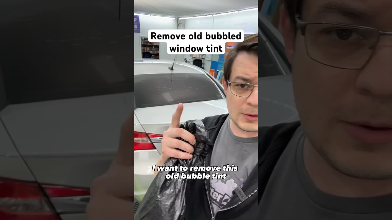 Remove old bubbled window tint #windowtint #windowfilm #diy #tint #howto