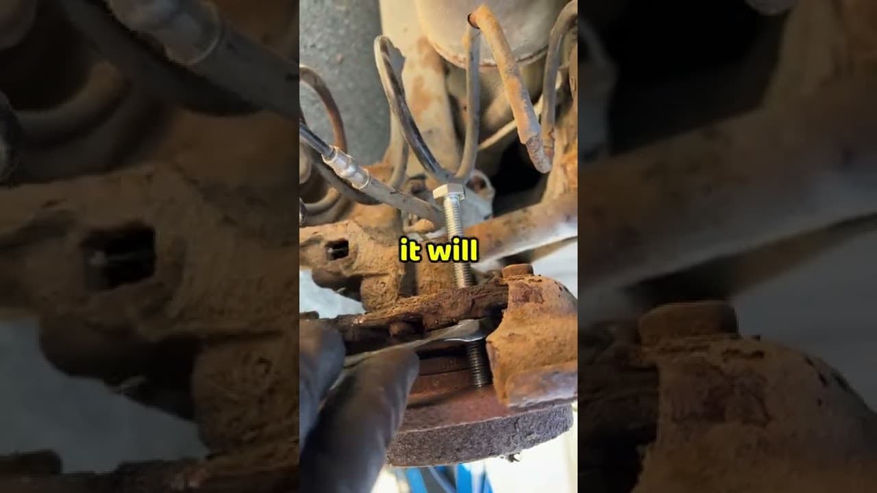 how to remove stuck brake rotor/disc diy trick hack