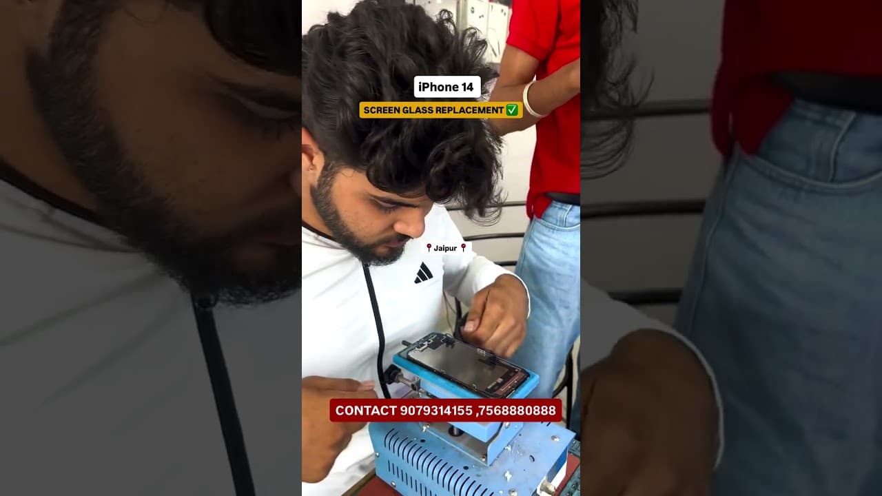 iphone 14 screen glass replacement ✅#jaipur #smartphone #repair #appleiphone #jaipurcity #shorts