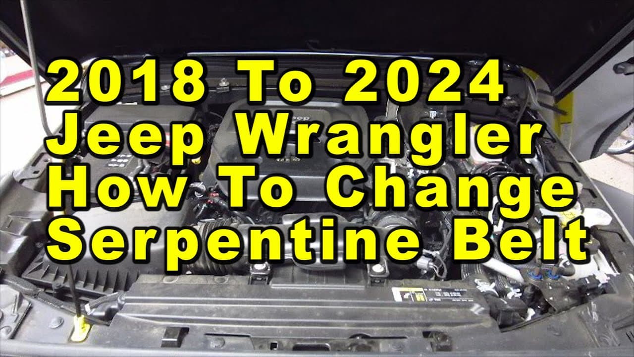 2018 To 2024 Jeep Wrangler How To Change Serpentine Accessory Belt With Part Numbers - 2.0L Turbo I4