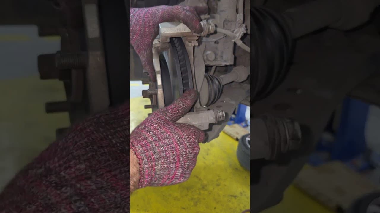 camry front brake rotor and pads replacement #carmaintenance