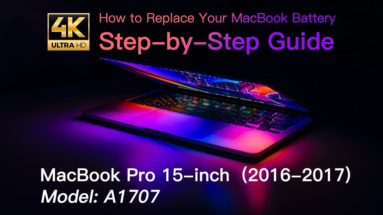 How to replace the battery for MacBook Pro 15-inch A1707 (2016, 2017)