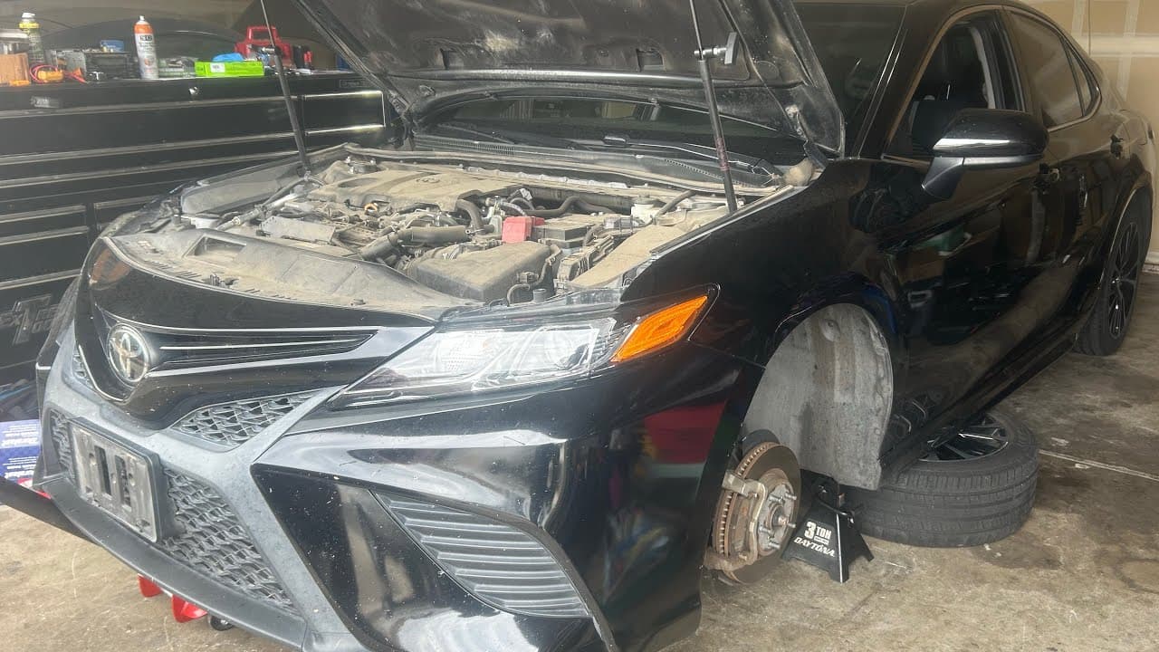 How to Change Front Brake Pads & Rotors | 2018-2023 Toyota Camry 2.5l (Not V6) DIY Repair #toyota