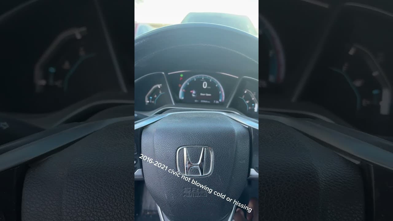 16-21 Honda civic ac not blowing cold. Could get a free repair if under 10 year old #honda #civic