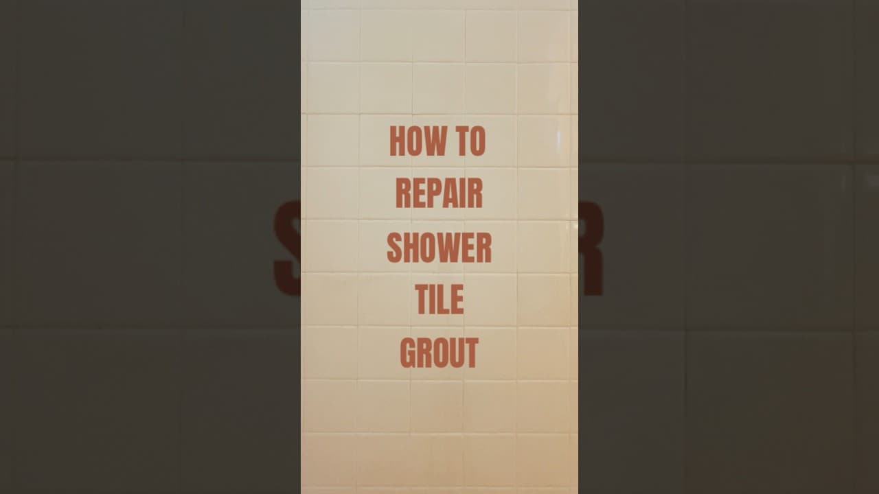 how to repair shower tile grout #supereasy #tilegroutrepair #diy