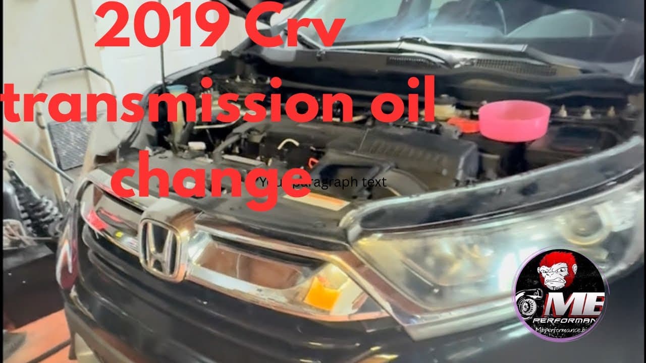 How to change the transmission oil on a 2019 Honda CRV. 