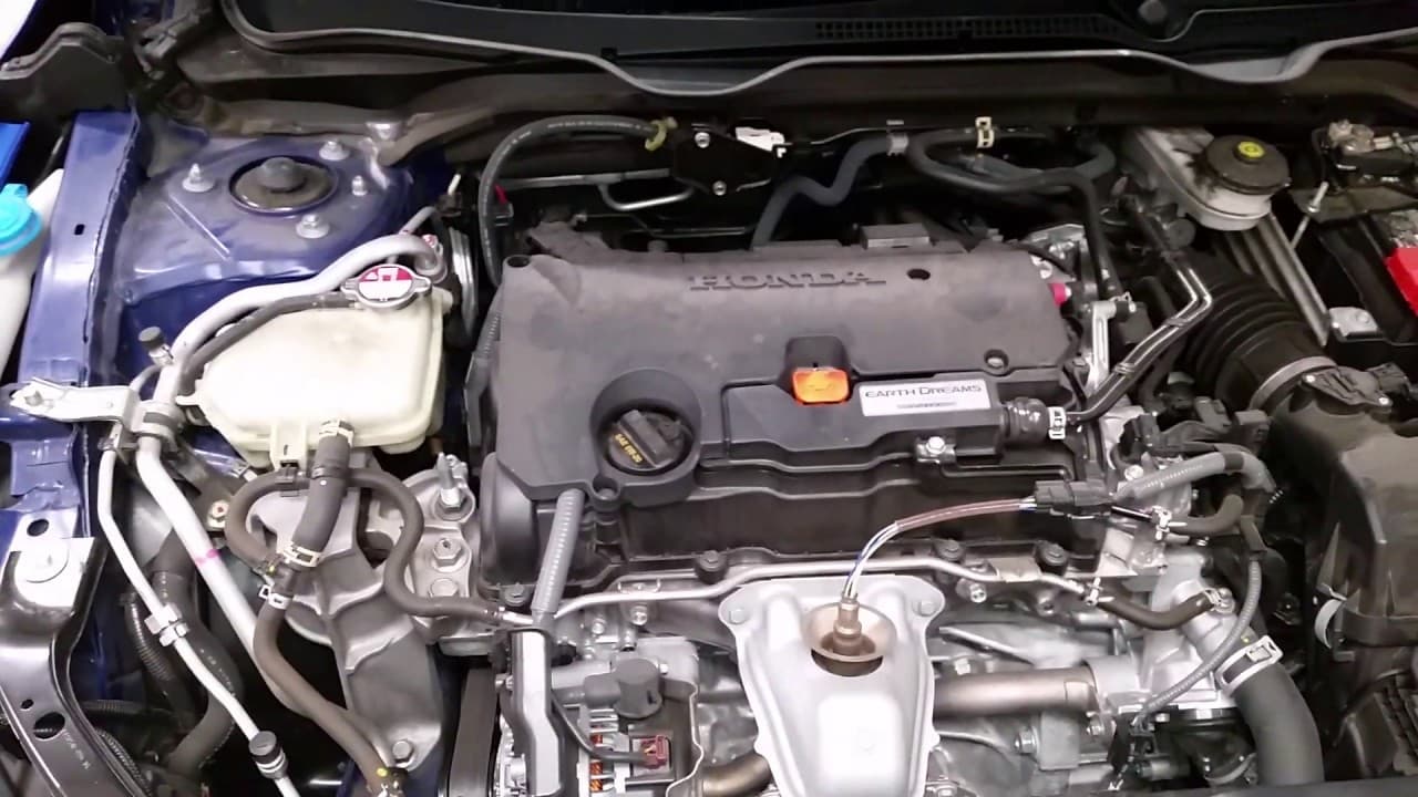 2016, 2017, 2018 & 2019 Honda Civic - How To Check Coolant Overflow Bottle Fluid Level