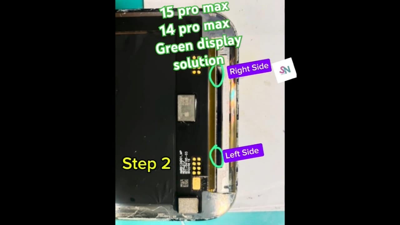 15 pro max/14 pro max green display solution #greenscreen #iphone #repair #iphonefix #tech