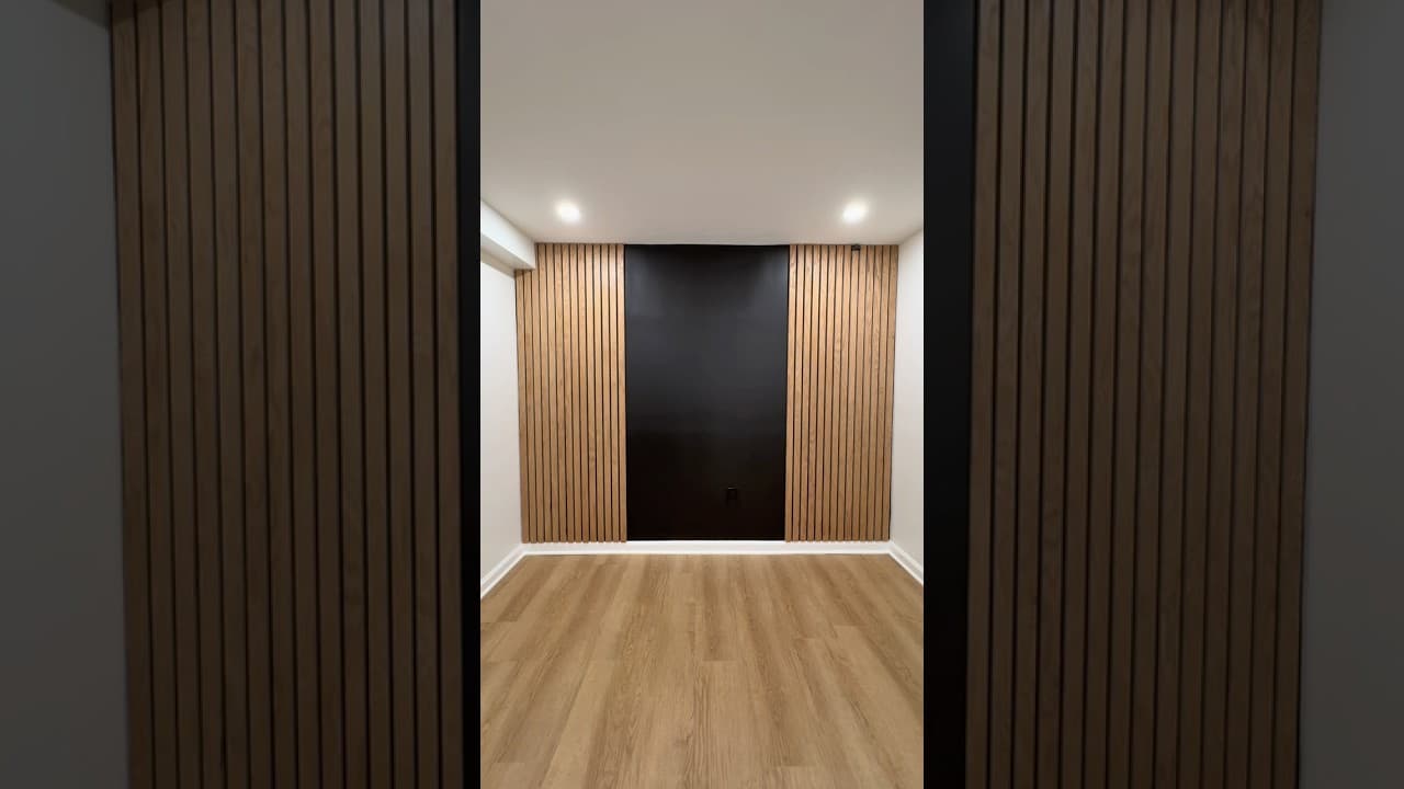 Custom accent wall install #diy #process #accentwall
