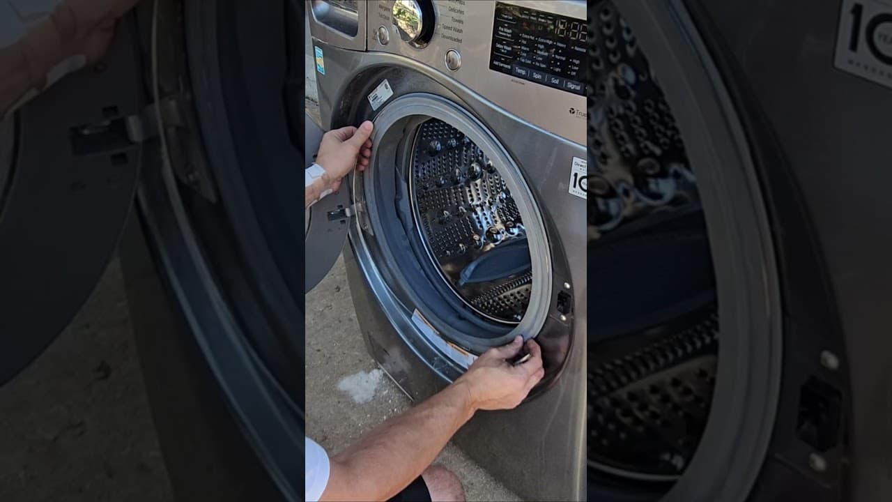 Install Washer Boot Seal Ring. LG Front Load Washer. Install Trick.