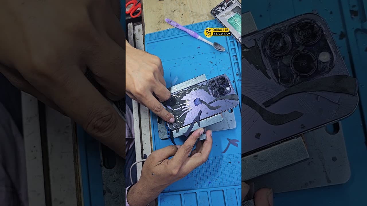 Iphone 14 pro Back glass replacement #iphone14pro #backglassreplacement #repairing