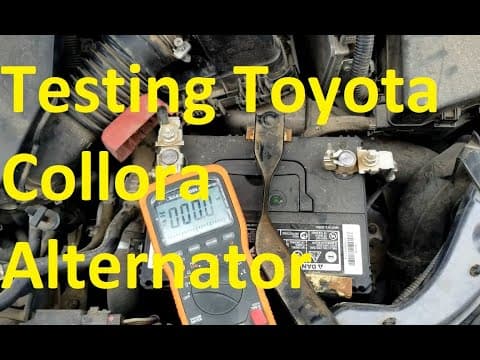 How to Test a Toyota Collora Alternator is Good or Bad Using a Multi Meter