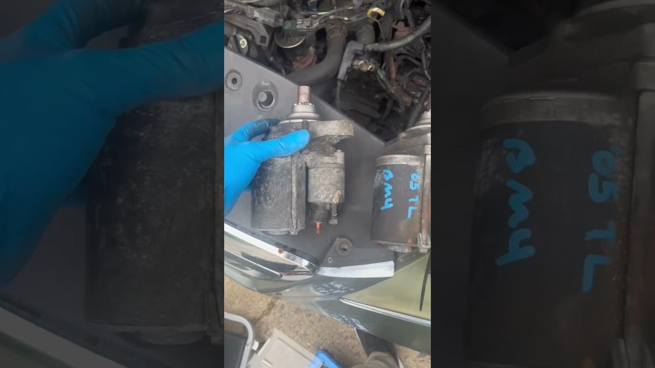 Honda odyssey starter put in #cars #automobile #carwork
