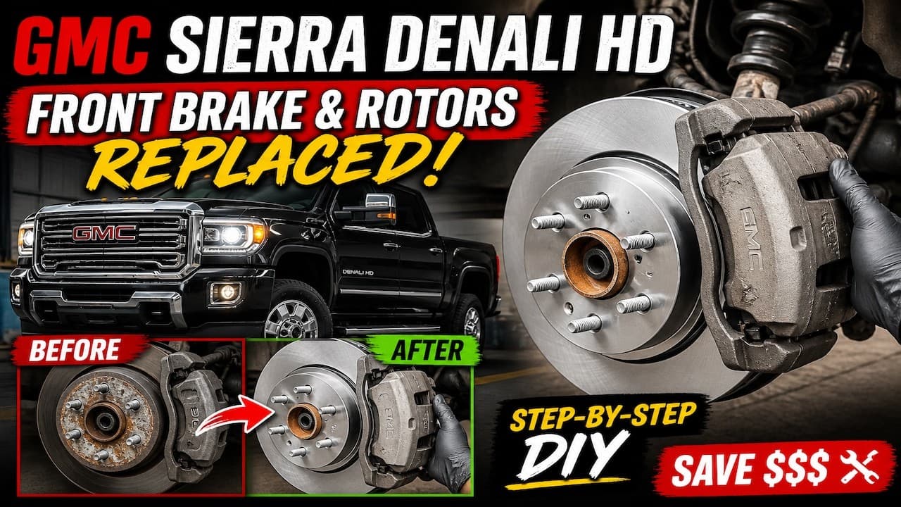 GMC Sierra Denali HD Front Brake Pads & Rotors Replacement | Step-by-Step DIY (Save $$$)