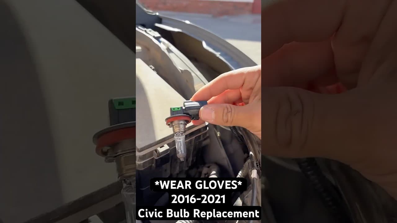 How To Remove Honda Civic Bulbs (2016-2021) #honda #howto #shorts #civic
