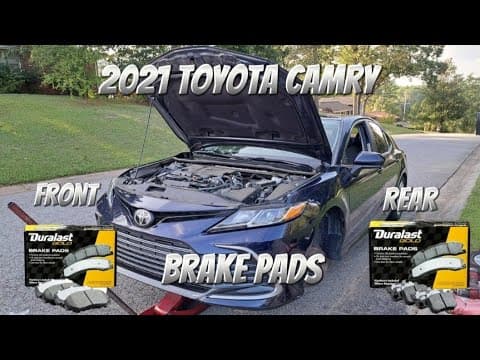 21 TOYOTA CAMRY LE | HOW I REPLACED FRONT & REAR BRAKE PADS | No Service Mode or scanner | Howto/Diy