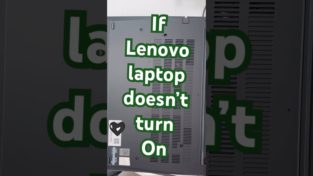 If Lenovo Laptop does not turn on. Reset lenovo laptop #lenovolaptops