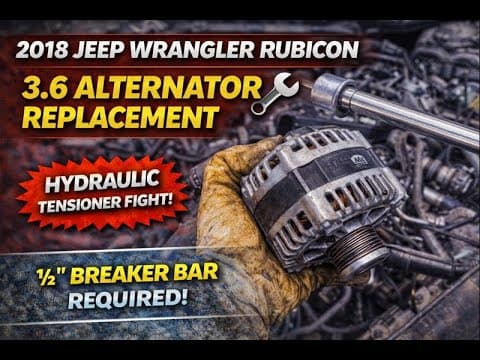 2018–2021 Jeep Wrangler 3.6 Alternator Replacement DIY
