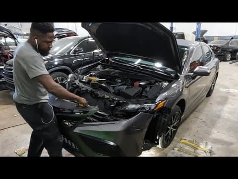 DIY 2022 TOYOTA CAMRY how to take the front bumper from off the vehicle YOURSELF 