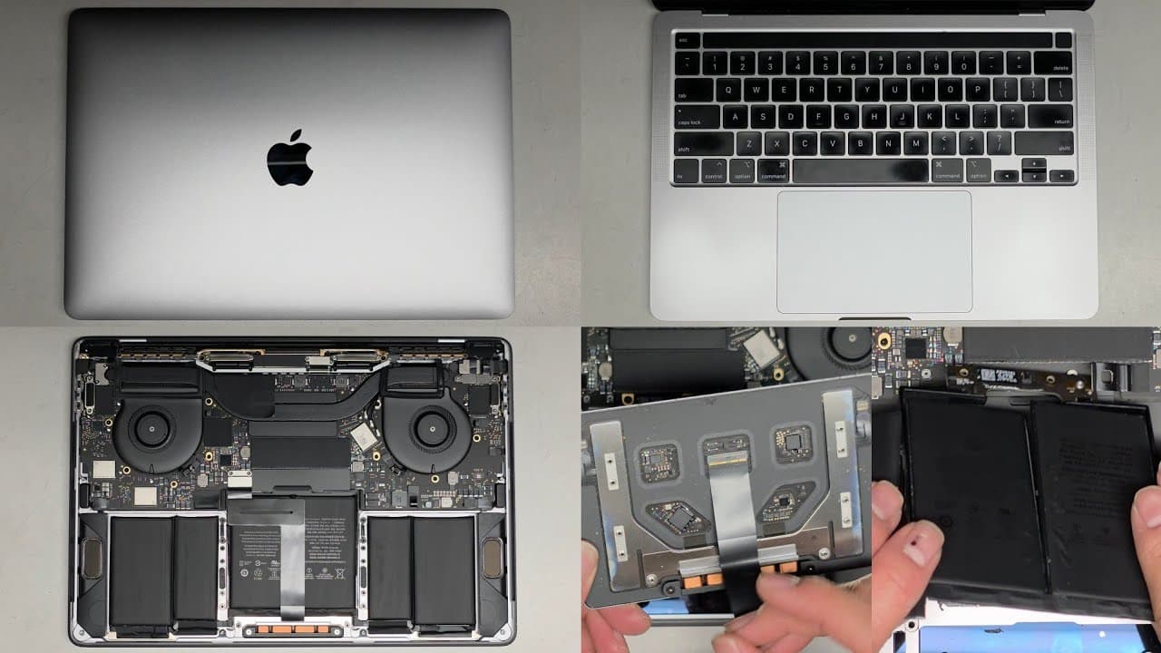 2020 13" MacBook Pro A2251 Disassembly Trackpad Touchpad Battery Replacement Repair
