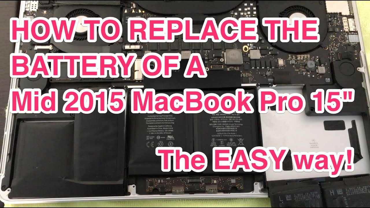 Mid 2015 MacBook Pro Retina Battery Replacement 15" - The EASY way!  Tips and tricks!