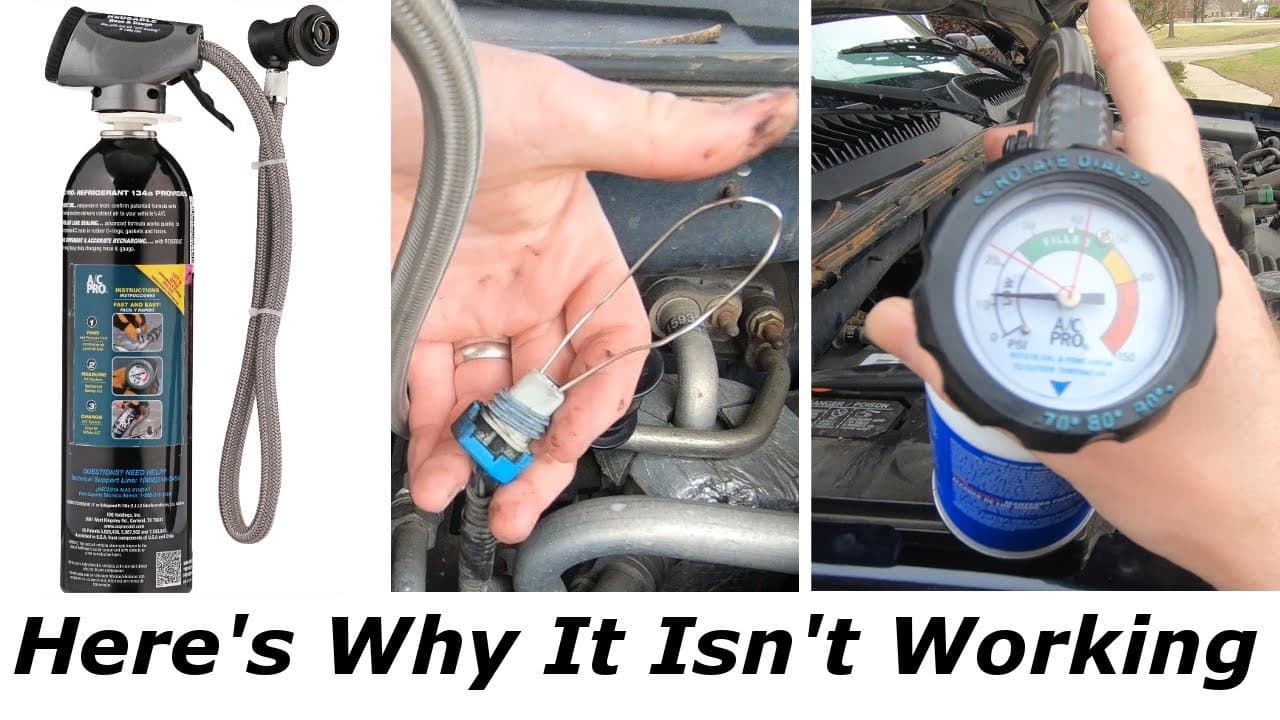 Can't get refrigerant into your car's A/C?  Here's how!